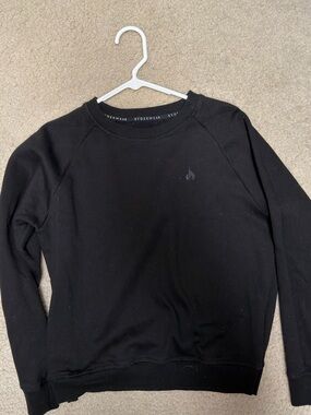 Ryderwear Black Crew Sweatshirt with Subtle Logo